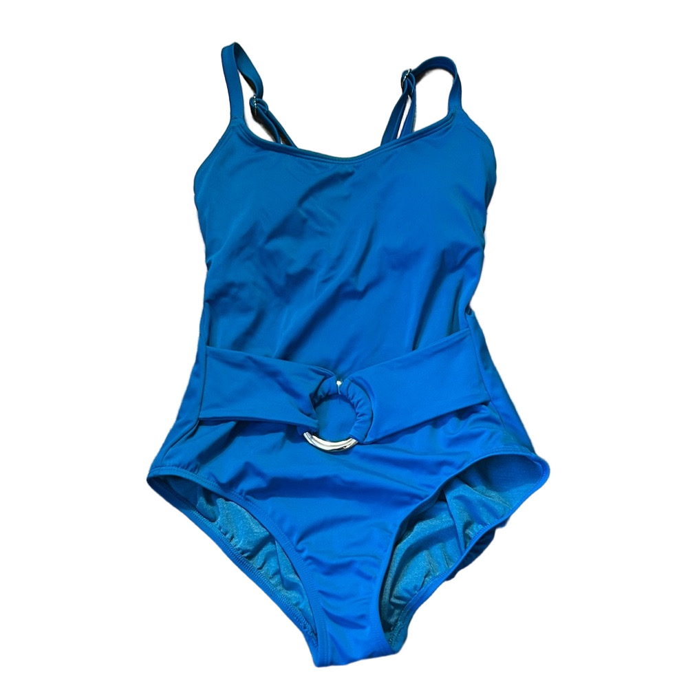 Blue One-Piece Swimsuit with Belt in box 4